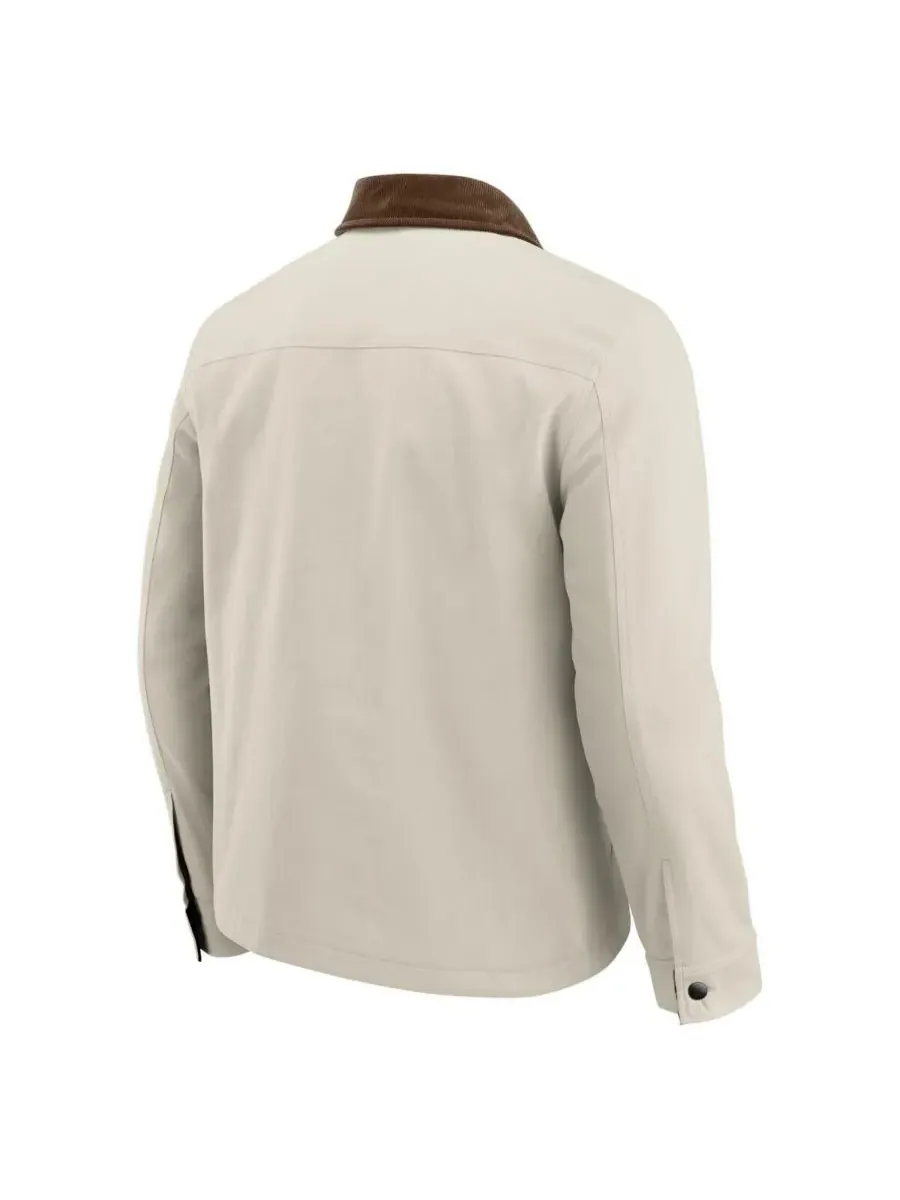 Fanatics Куртка мужская Darius Rucker Collection by x NFL, бежевая, из плотной парусины, с полной — изображение 2 из 3