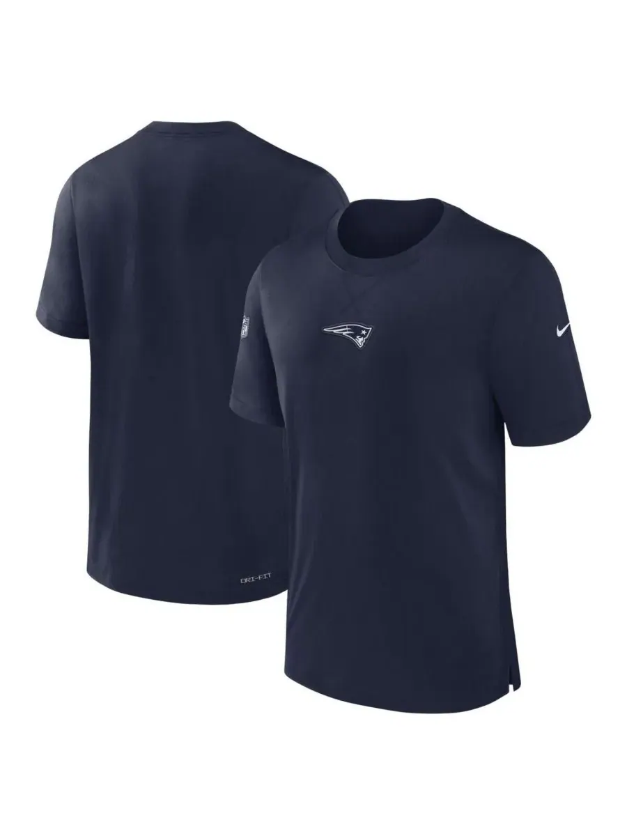 Nike Мужская темно-синяя футболка New England Patriots 2023 Sideline Performance — изображение 1 из 3, темно-синий