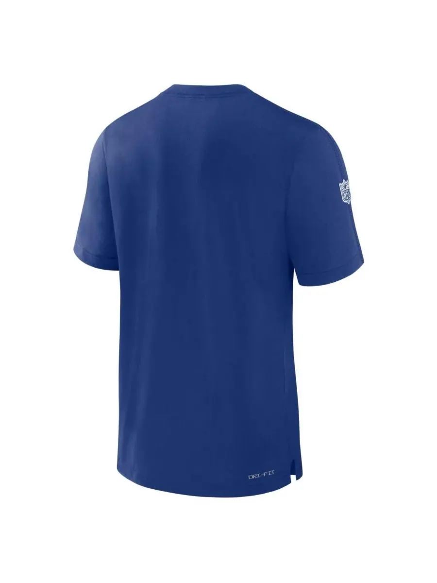 Мужская футболка Royal New York Giants Sideline Player Performance Nike — изображение 2 из 3, королевский