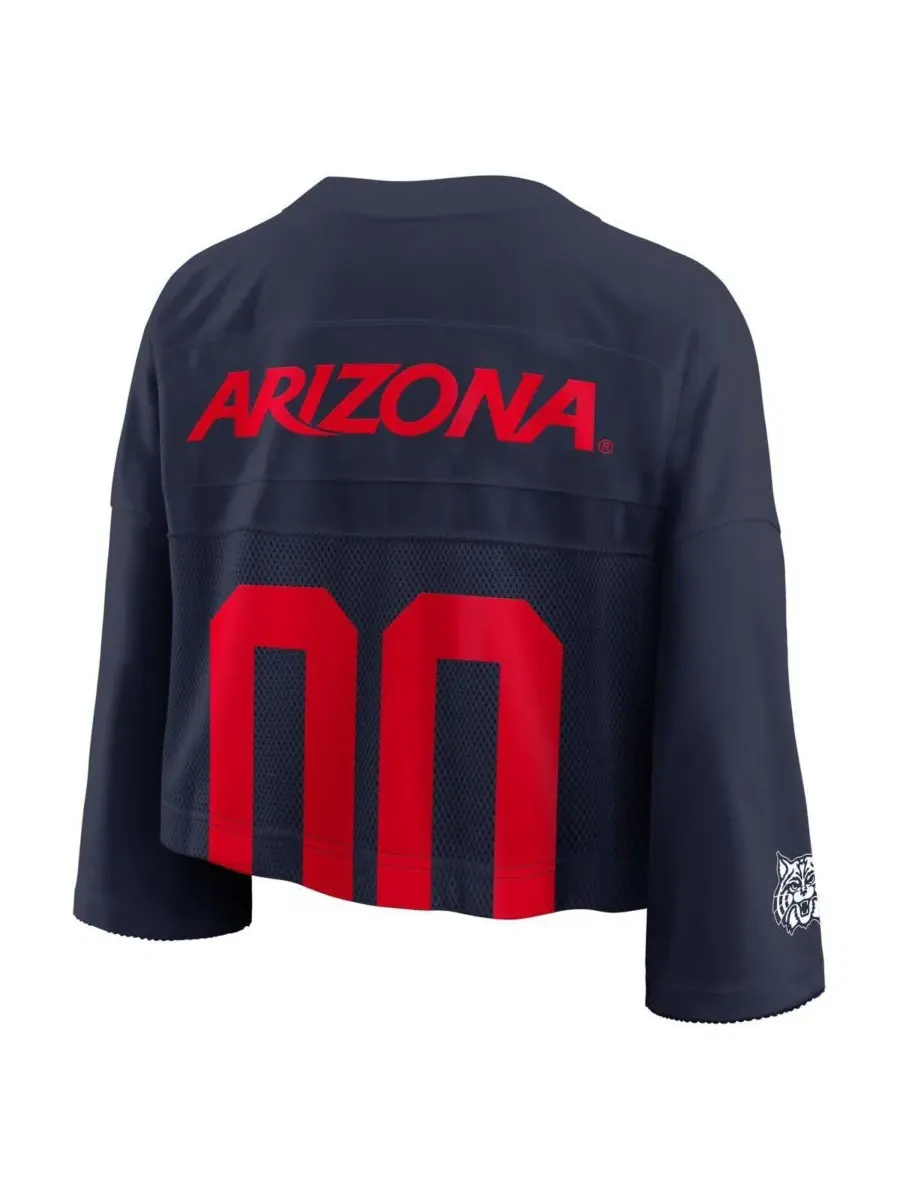 Nike Женская укороченная сетчатая футболка Arizona Wildcats темно-синего цвета — изображение 3 из 3, темно-синий