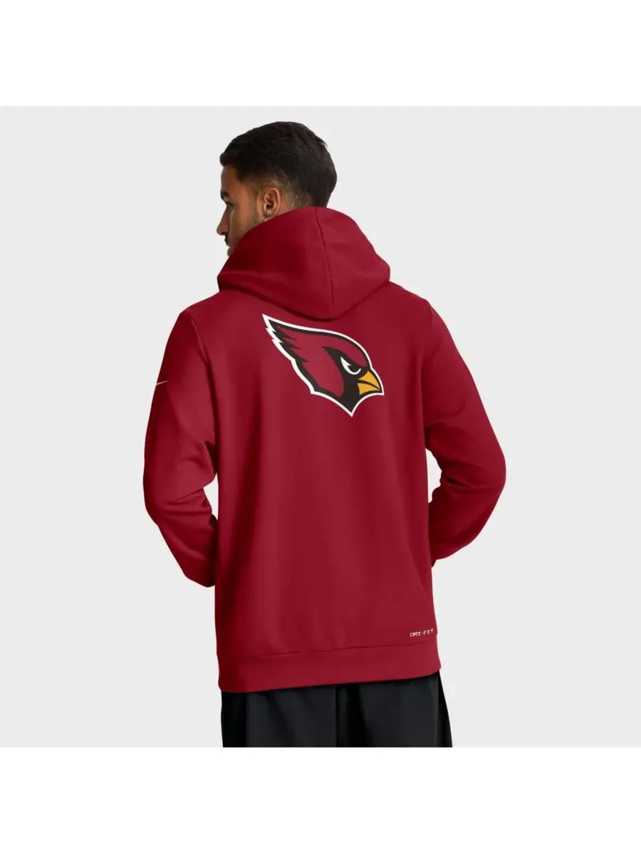 Мужская толстовка на молнии Cardinal Arizona Cardinals Sideline Standard Issue Utility Player — изображение 2 из 5, красный