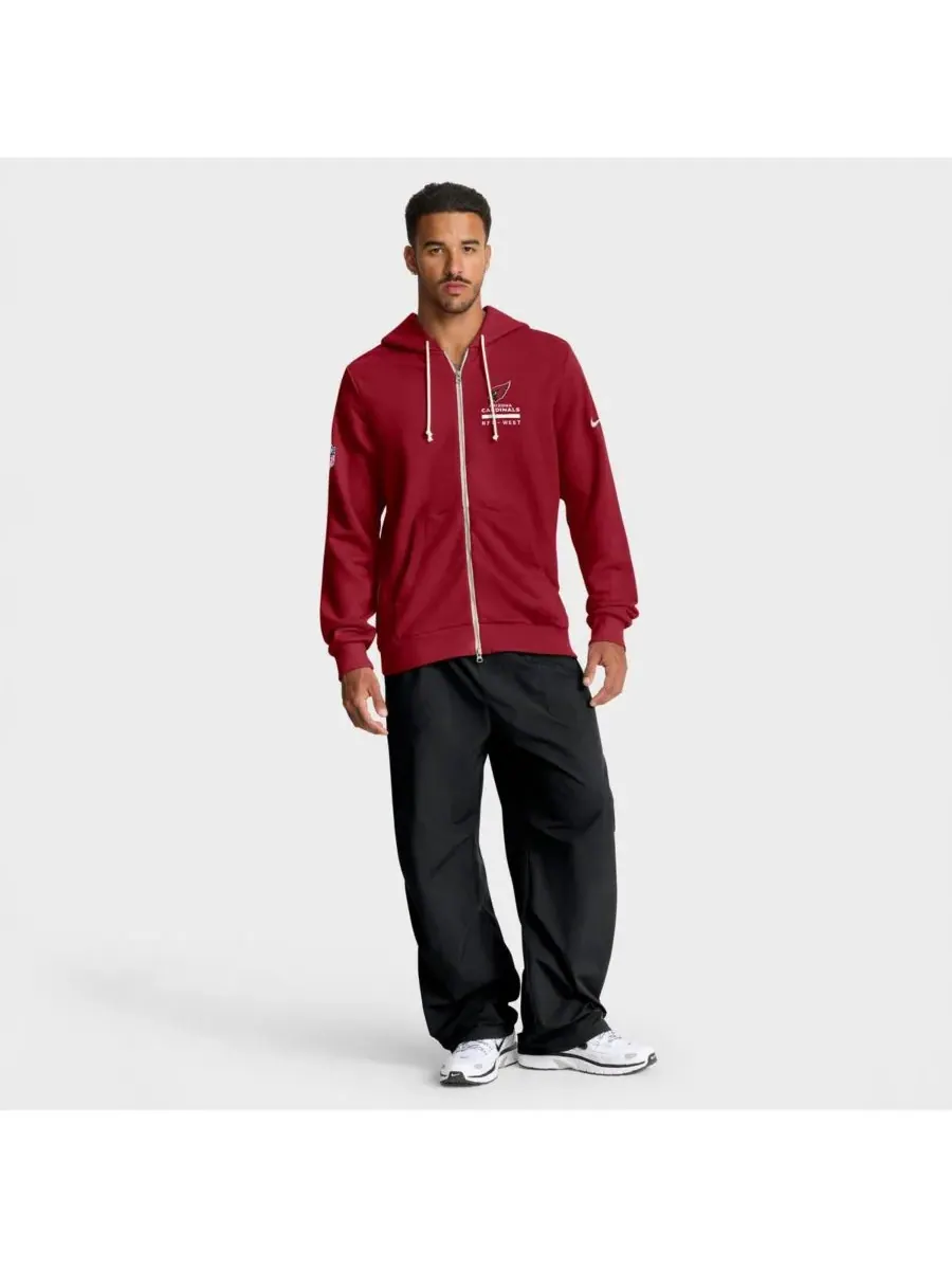 Мужская толстовка на молнии Cardinal Arizona Cardinals Sideline Standard Issue Utility Player — изображение 3 из 5, красный