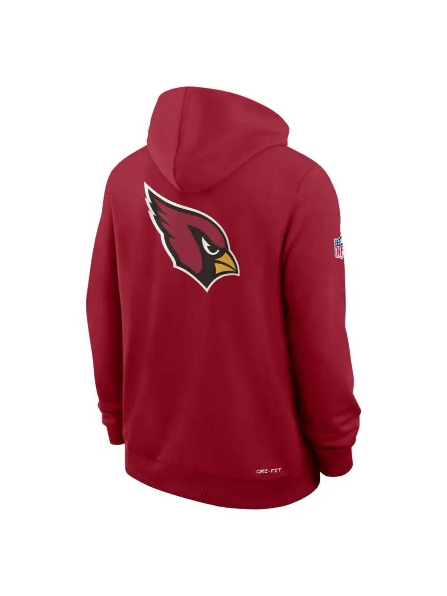 Мужская толстовка на молнии Cardinal Arizona Cardinals Sideline Standard Issue Utility Player — изображение 5 из 5, красный