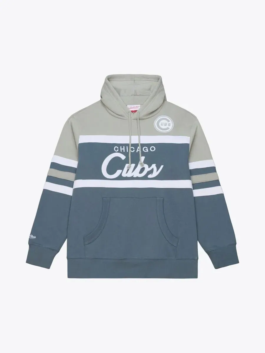 Худи с капюшоном Cooperstown Collection Thunderstorm Head Coach Mitchell & Ness — изображение 1 из 4, серый