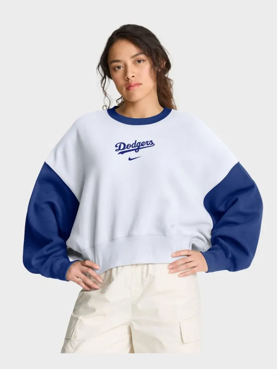 Женский свободный свитшот из флиса Oversized High Hip Nike — изображение 3 из 5, белый