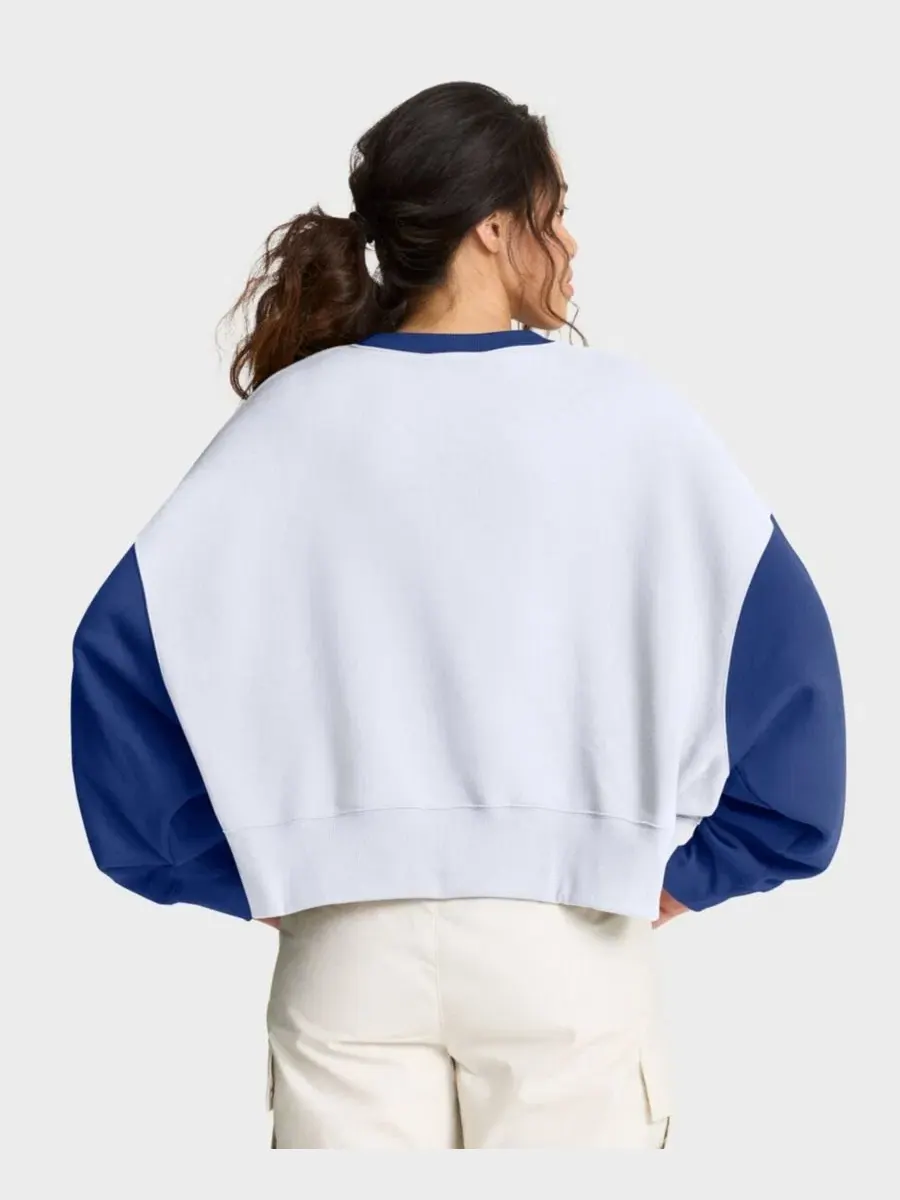Женский свободный свитшот из флиса Oversized High Hip Nike — изображение 4 из 5, белый