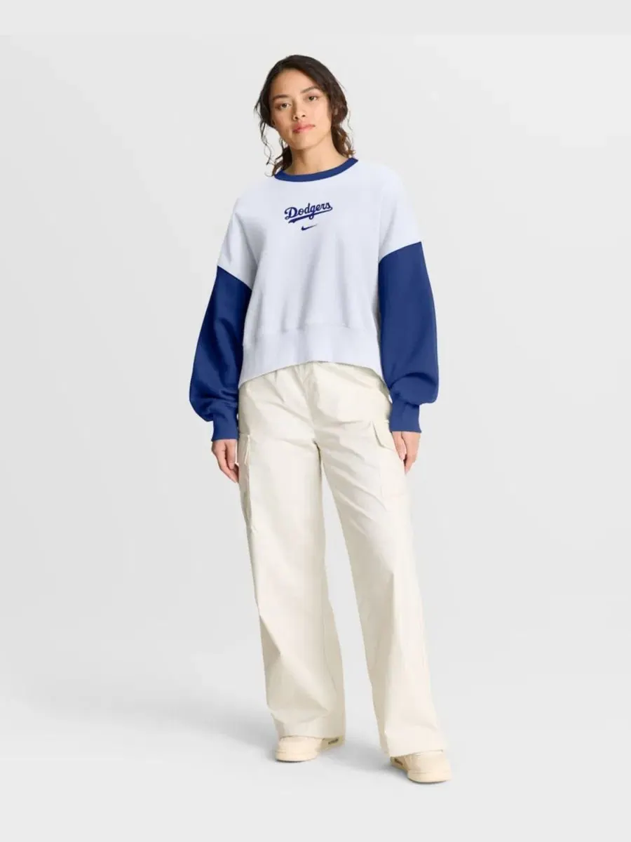 Женский свободный свитшот из флиса Oversized High Hip Nike — изображение 5 из 5, белый