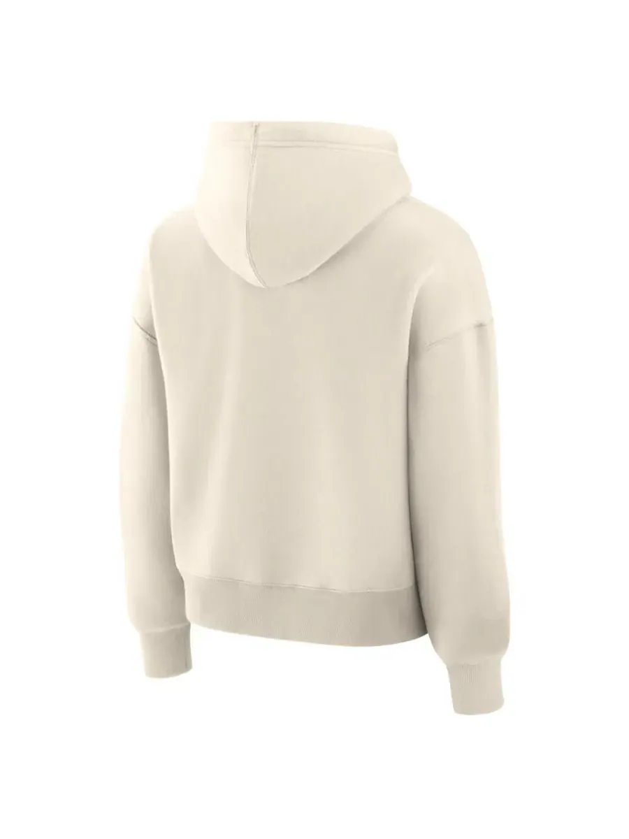 Женская худи с принтом Distressed Logo Cream Fanatics — изображение 3 из 3, бежевый
