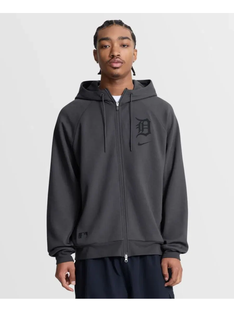 Худи с капюшоном с фланелевым принтом Nike — изображение 1 из 5, серый