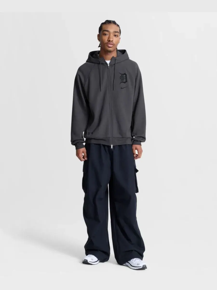 Худи с капюшоном с фланелевым принтом Nike — изображение 5 из 5, серый