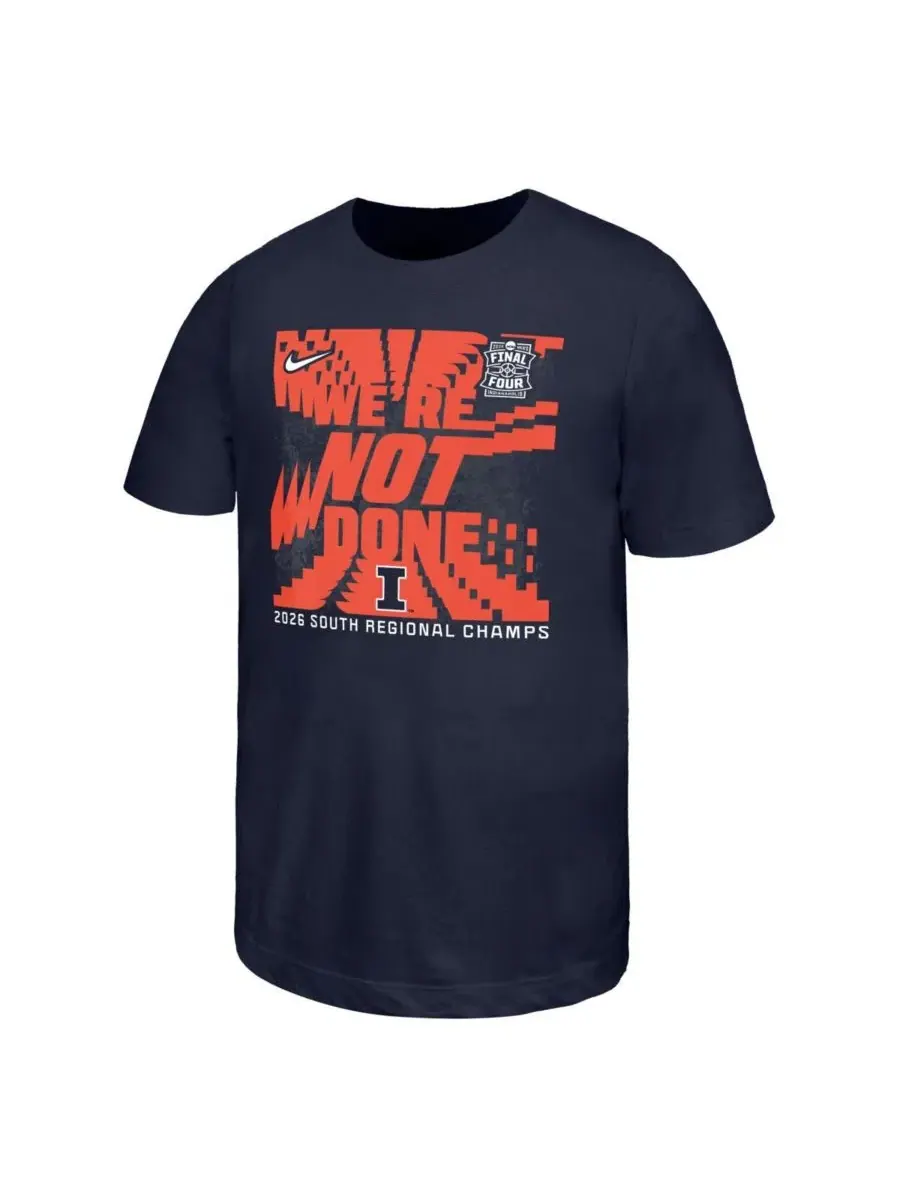Футболка Nike с принтом Illinois Fighting Illini — изображение 1 из 1, темно-синий