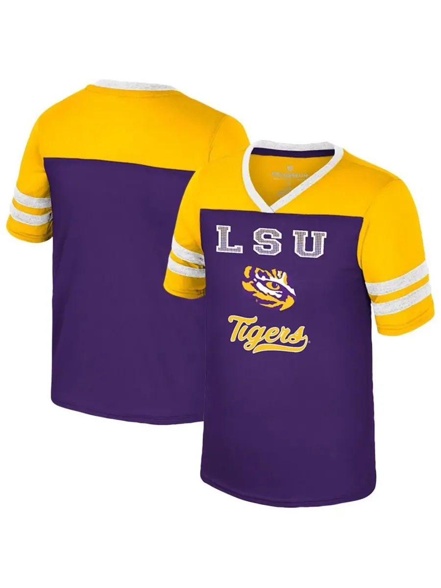 Colosseum Футболка Big Girls Purple LSU Tigers Princess Bubblegum Bling — изображение 1 из 3, фиолетовый