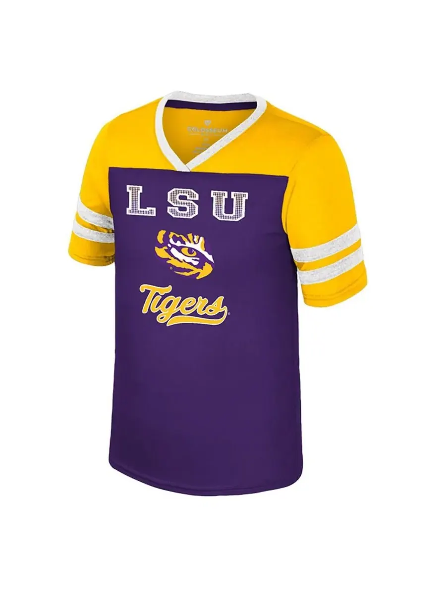 Colosseum Футболка Big Girls Purple LSU Tigers Princess Bubblegum Bling — изображение 2 из 3, фиолетовый
