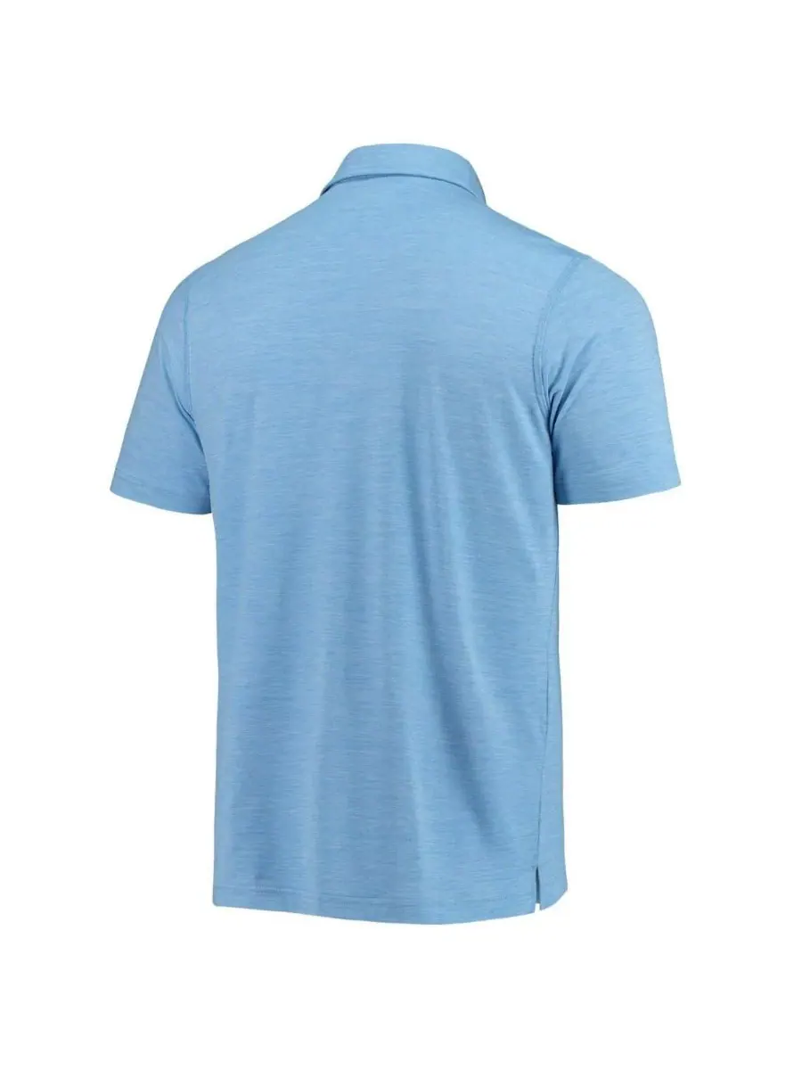 Columbia Мужская поло-рубашка Carolina Blue North Carolina Tar Heels Tech Trail Omni-Shade — изображение 5 из 8, синий