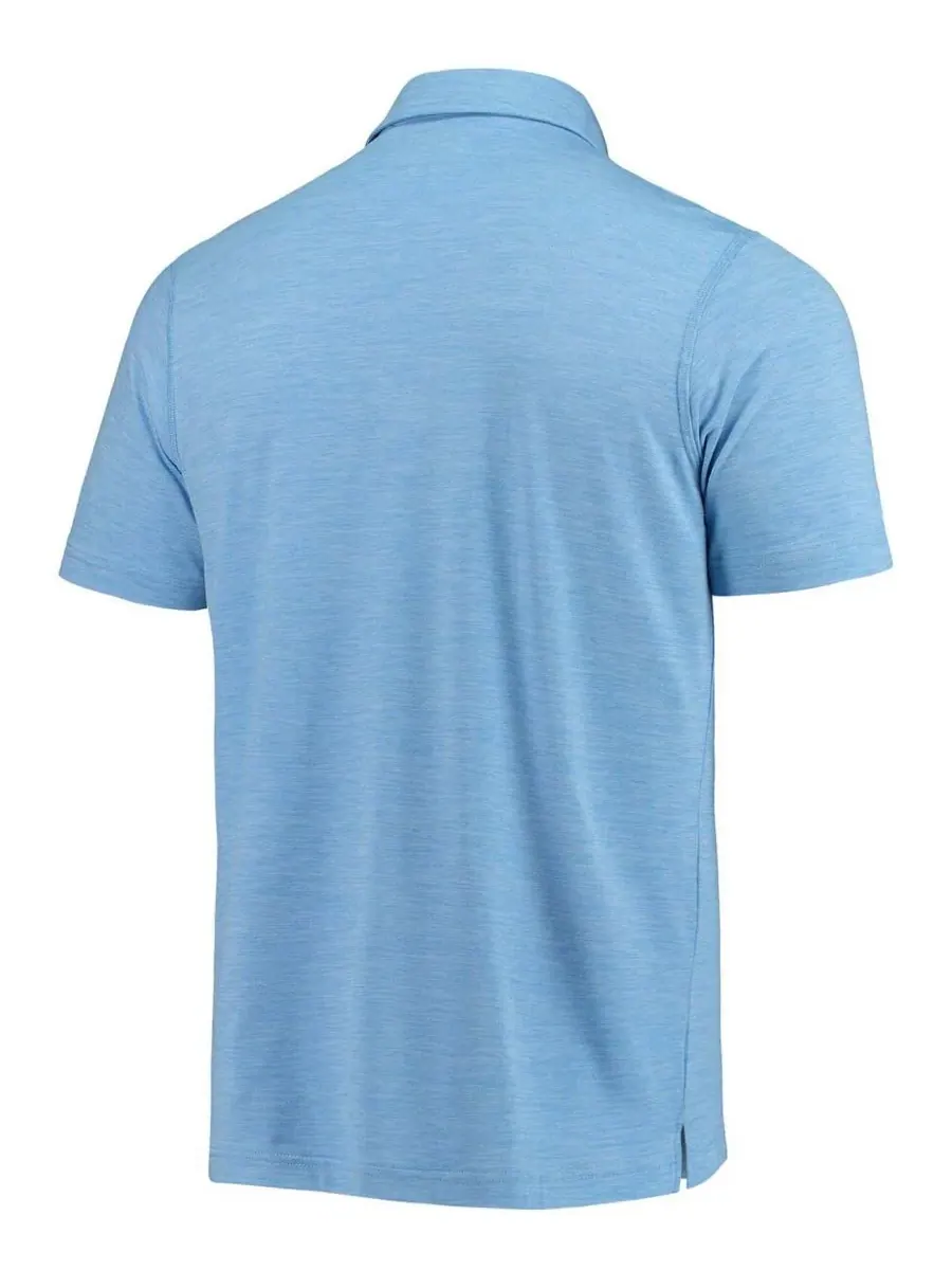 Columbia Мужская поло-рубашка Carolina Blue North Carolina Tar Heels Tech Trail Omni-Shade — изображение 7 из 8, синий