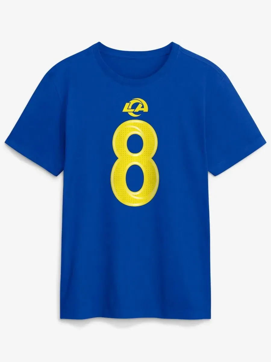Футболка с именем и номером игрока Jared Verse Royal Los Angeles Rams Nike — изображение 2 из 3, королевский