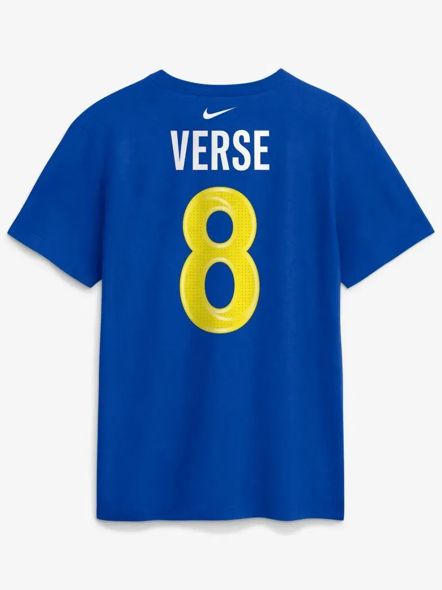 Футболка с именем и номером игрока Jared Verse Royal Los Angeles Rams Nike — изображение 3 из 3, королевский