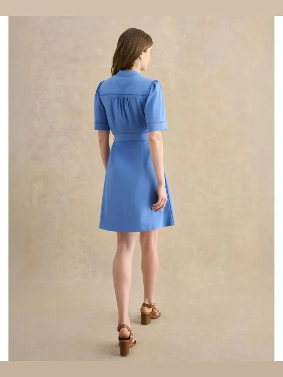 Женское мини-платье-рубашка Livvie с поясом Hobbs London, Riversideblue — изображение 5 из 5
