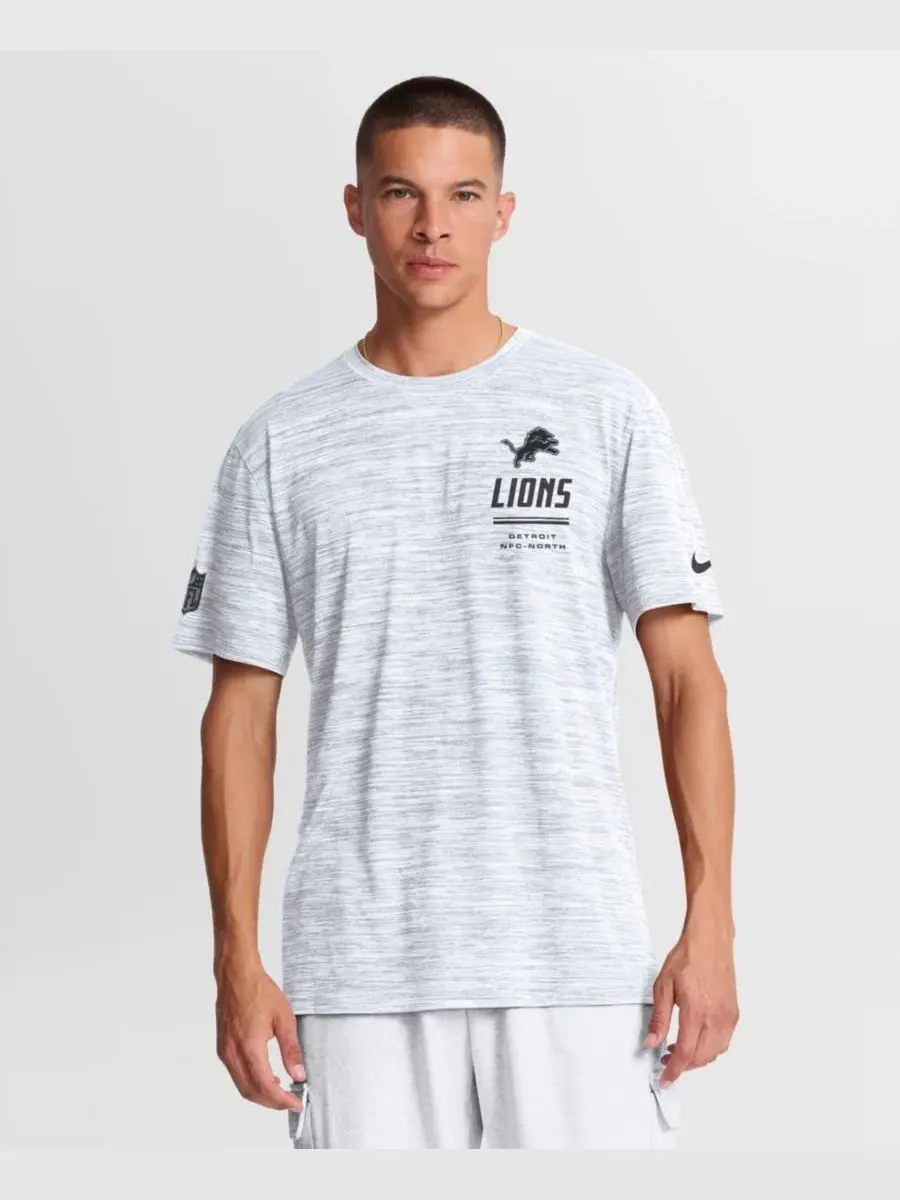 Футболка с технологией Dri-FIT, с коротким рукавом, Detroit Lions Nike — изображение 1 из 5, белый