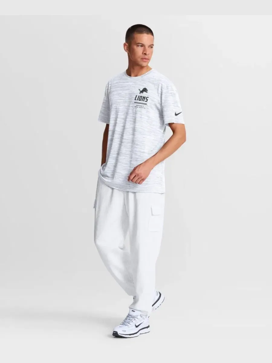 Футболка с технологией Dri-FIT, с коротким рукавом, Detroit Lions Nike — изображение 2 из 5, белый