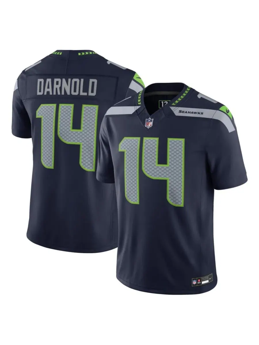 Футболка Sam Darnold Vapor F.U.S.E. Stitched Limited Jersey Nike — изображение 1 из 3, темно-синий