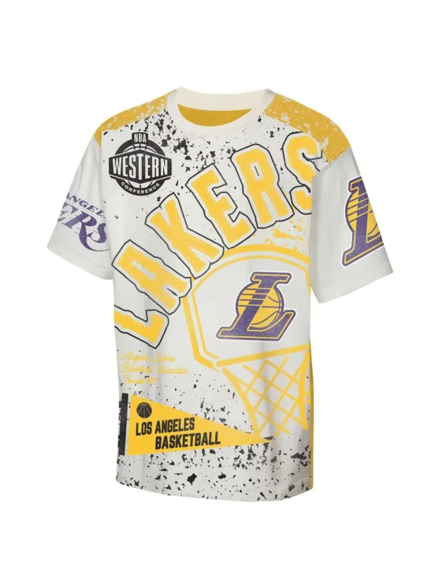 Футболка с принтом Top Player Los Angeles Lakers Outerstuff — изображение 3 из 3, бежевый
