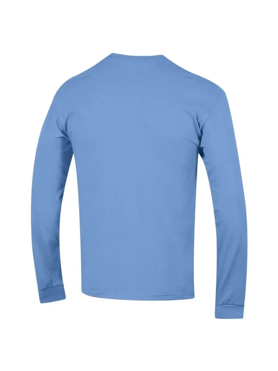 Champion Мужская футболка с длинным рукавом Carolina Blue North Carolina Tar Heels с арочным — изображение 2 из 3