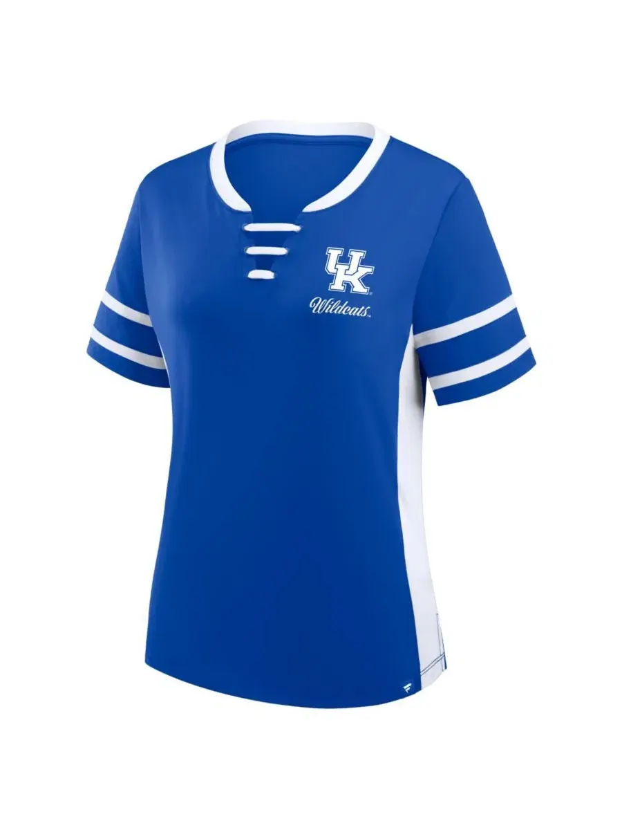 Женская футболка на шнуровке Kentucky Wildcats Be Fearless Athena королевского/белого цвета Fanatics — изображение 2 из 3