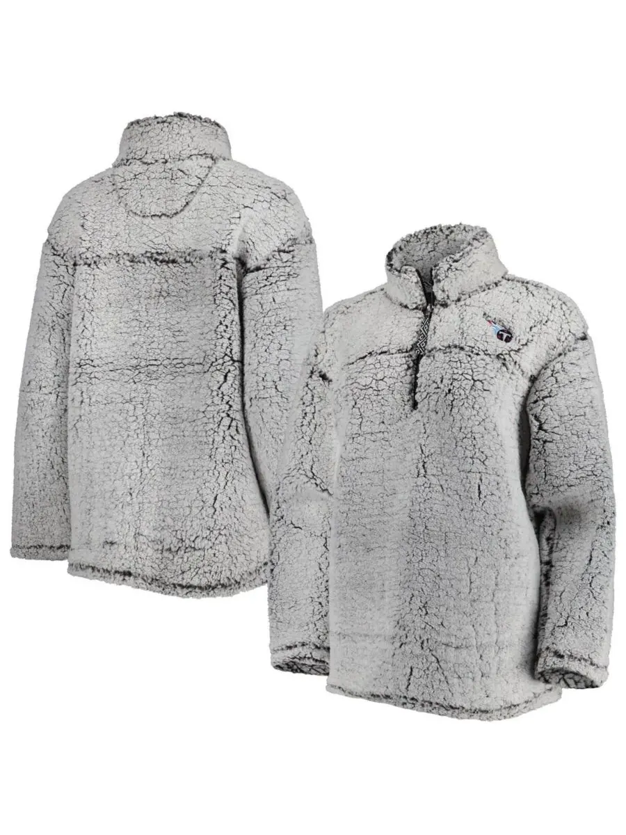 G-III 4Her by Carl Banks Женская серая куртка Tennessee Titans Sherpa с застежкой-молнией до — изображение 1 из 4, серый