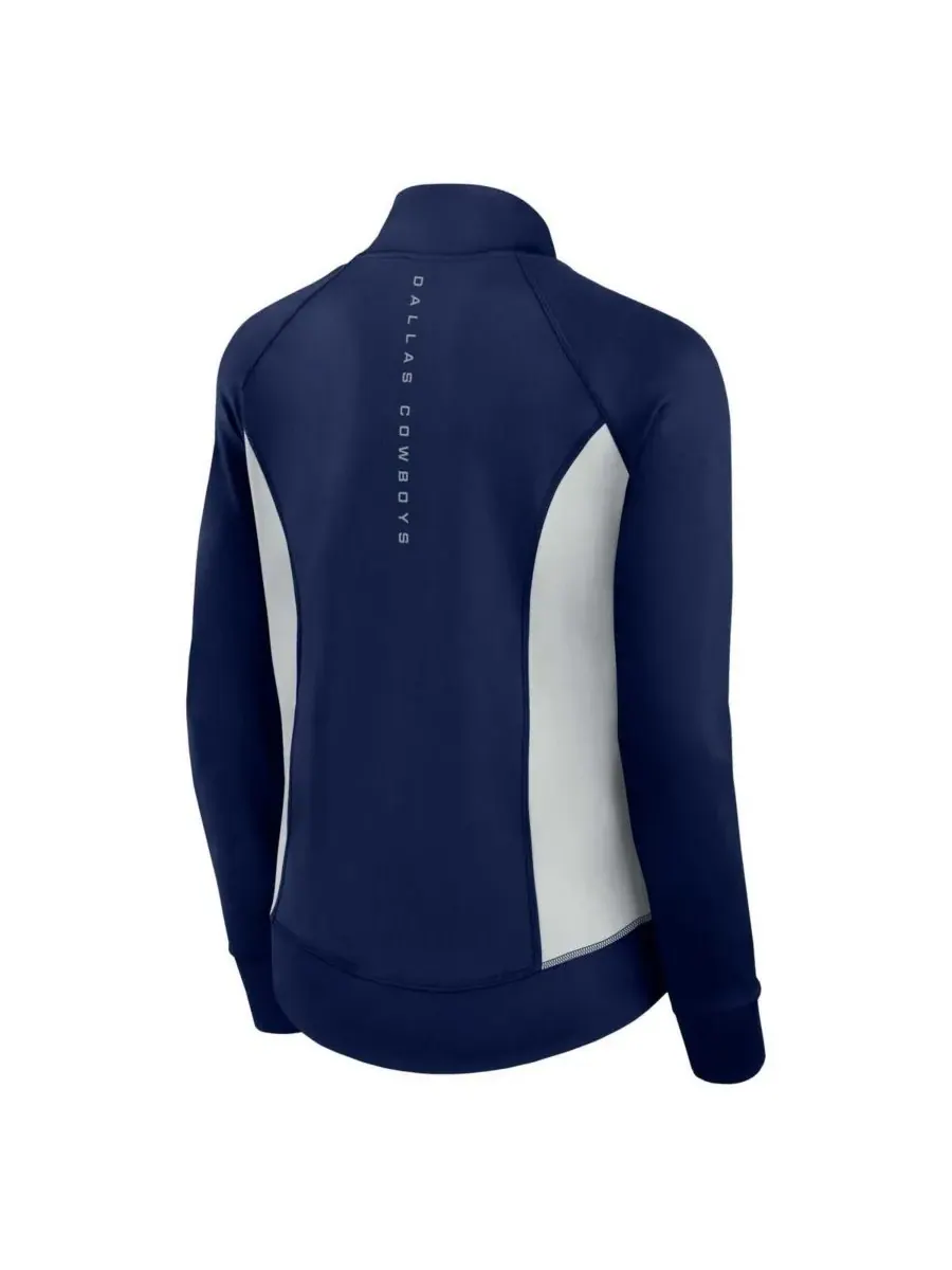 Fanatics Женская темно-синяя спортивная куртка Dallas Cowboys Studio Fitted Full-Zip Gym Track — изображение 3 из 3