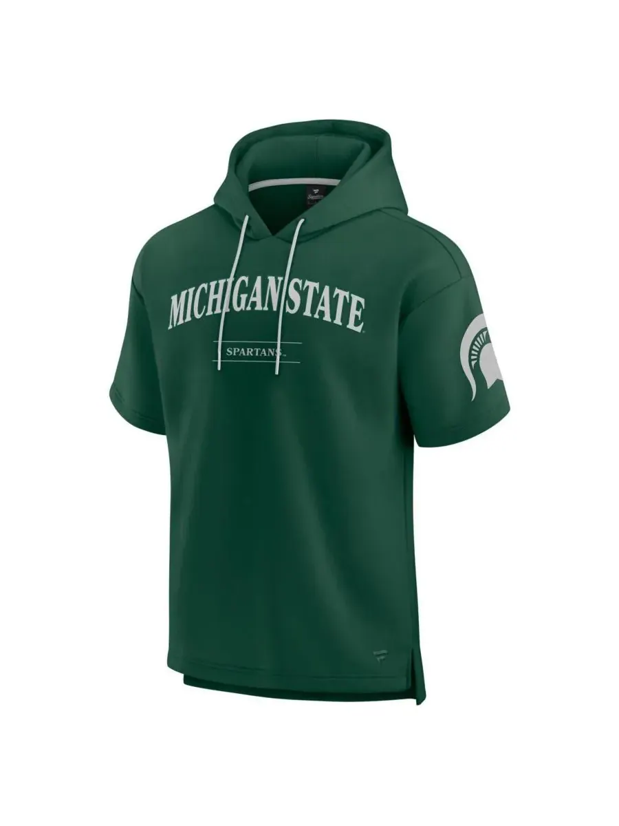 Fanatics Мужская зеленая толстовка с коротким рукавом Michigan State Spartans Ready — изображение 2 из 3, зеленый
