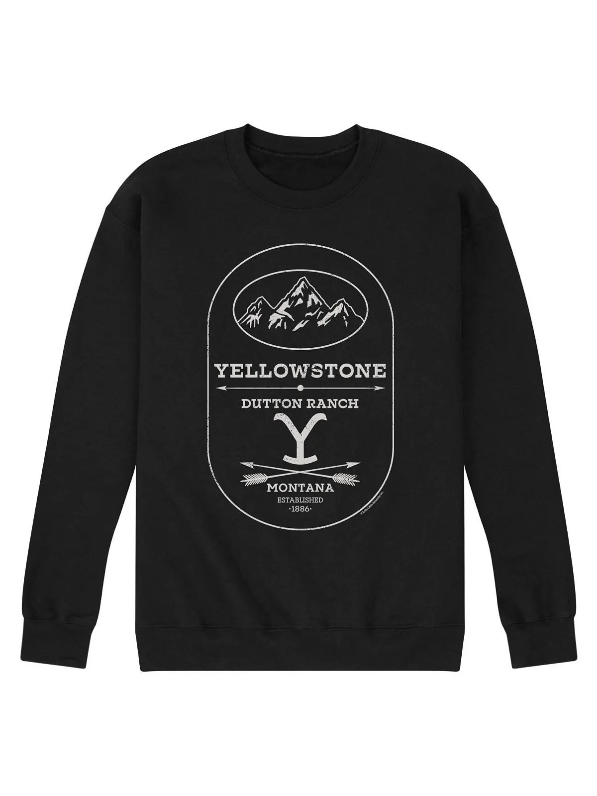 Мужская флисовая толстовка с логотипом yellowstone y и стрелками AIRWAVES — изображение 1 из 2, черный
