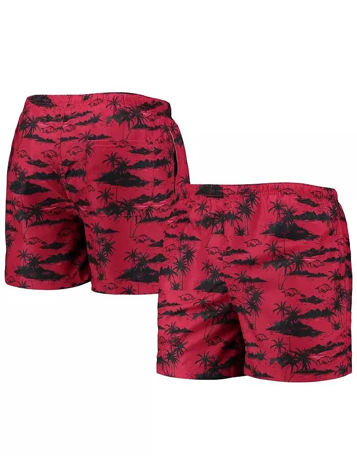 Мужские плавки Cardinal Arkansas Razorbacks Island Palm FOCO — изображение 1 из 3