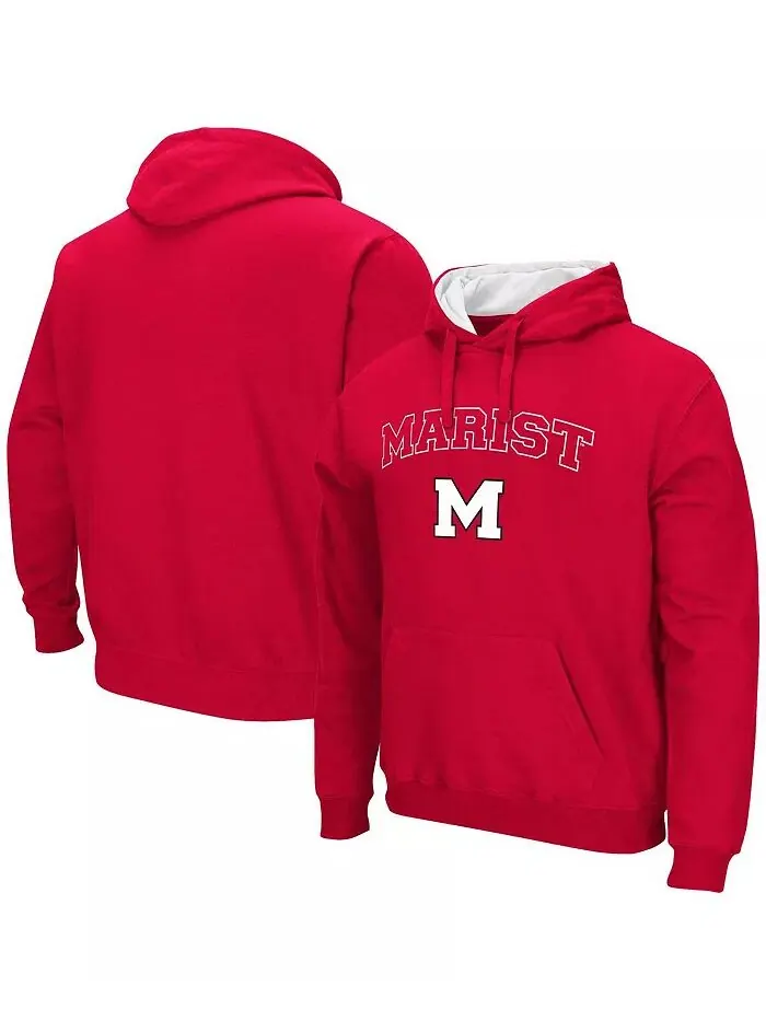Мужская красная толстовка с капюшоном Marist Red Foxes Arch & Logo Colosseum — изображение 1 из 3