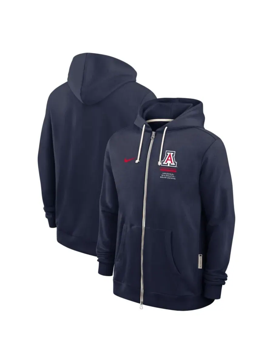Худи с капюшоном Arizona Wildcats Dri-FIT Standard Issue Nike — изображение 1 из 4, темно-синий
