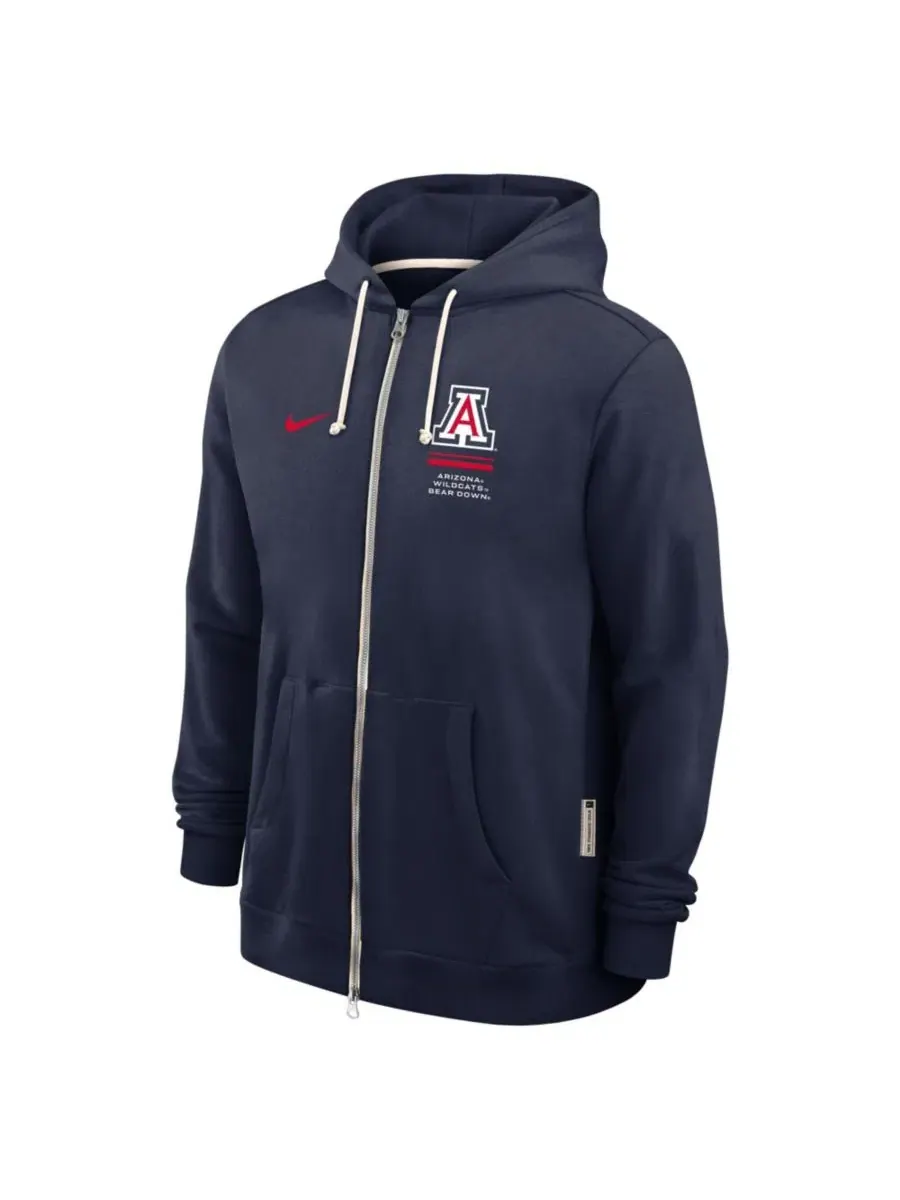 Худи с капюшоном Arizona Wildcats Dri-FIT Standard Issue Nike — изображение 2 из 4, темно-синий