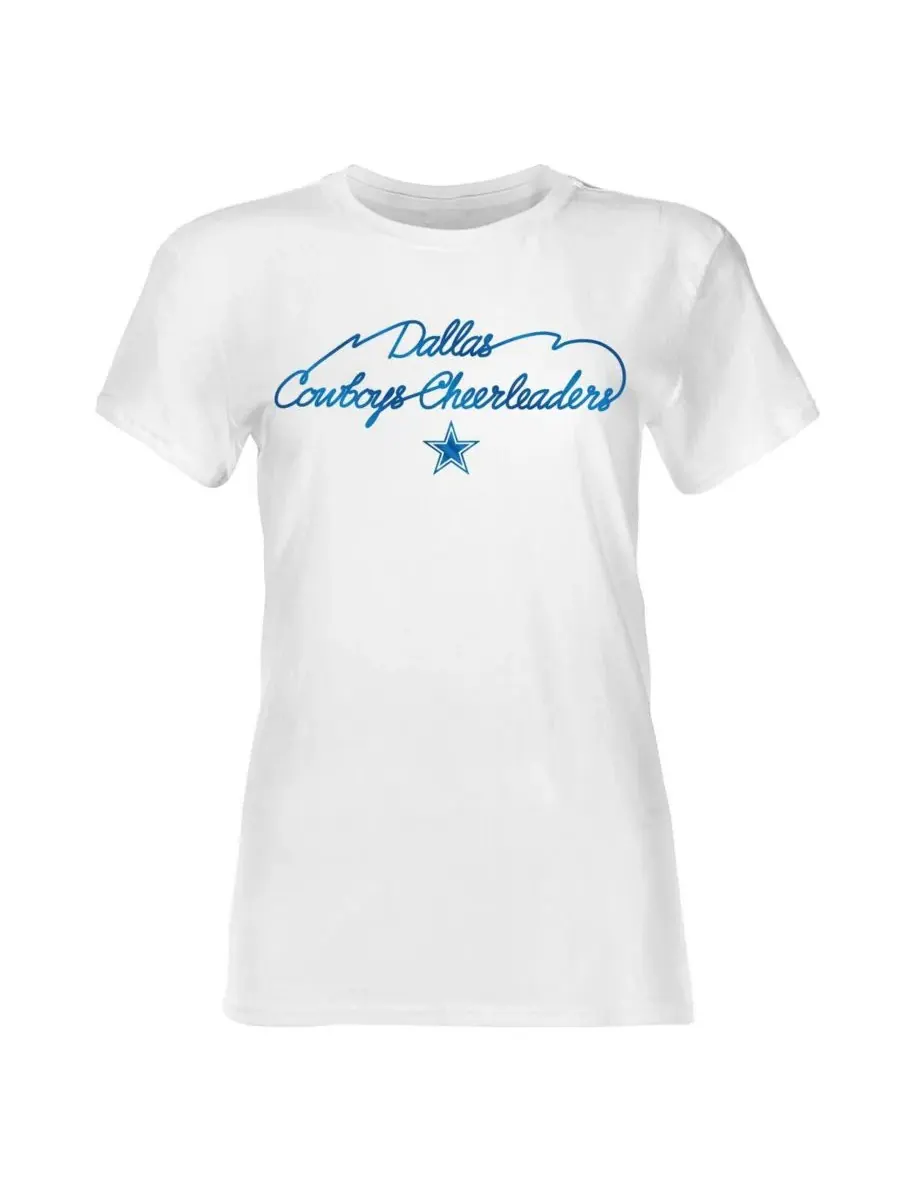 Dallas Cowboys Женская белая футболка Thunderstruck с фольгированным покрытием — изображение 3 из 3, белый