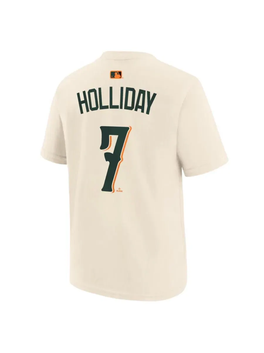Футболка с длинным рукавом Jackson Holliday 2026 City Connect Name & Number Nike — изображение 2 из 3, бежевый