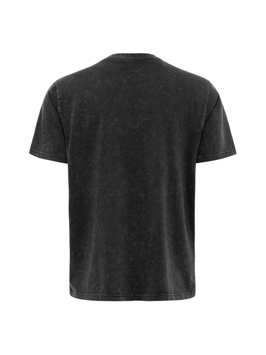 Sportiqe Мужская и женская черная футболка Chicago Sky Rock Roll Collection Angus Mineral Wash — изображение 3 из 3, черный