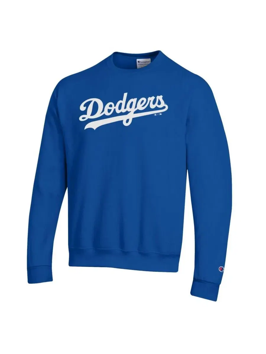 Свитшот Champion Powerblend с принтом Los Angeles Dodgers — изображение 3 из 3, королевский
