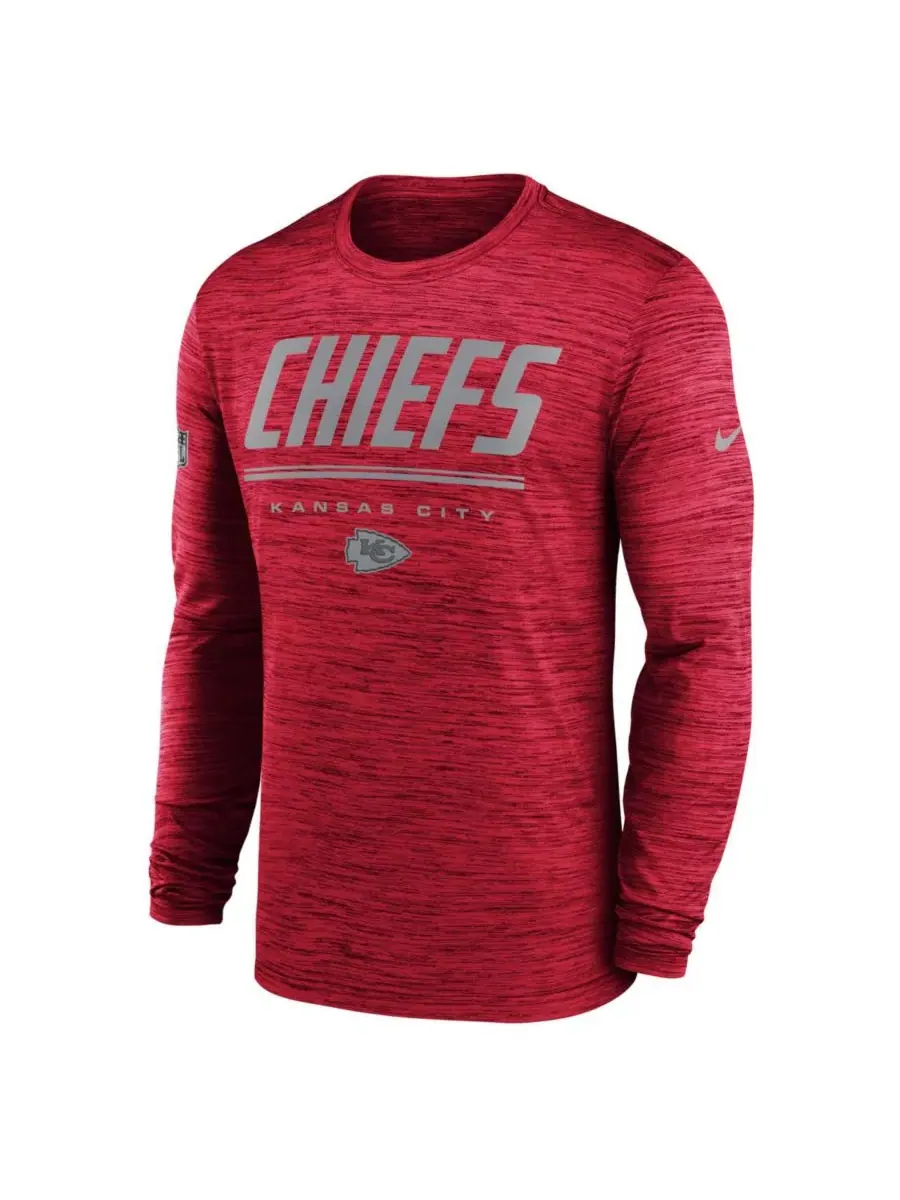 Футболка с длинным рукавом Nike Kansas City Chiefs Sideline Offensive Transition Velocity Dri-FIT — изображение 2 из 3