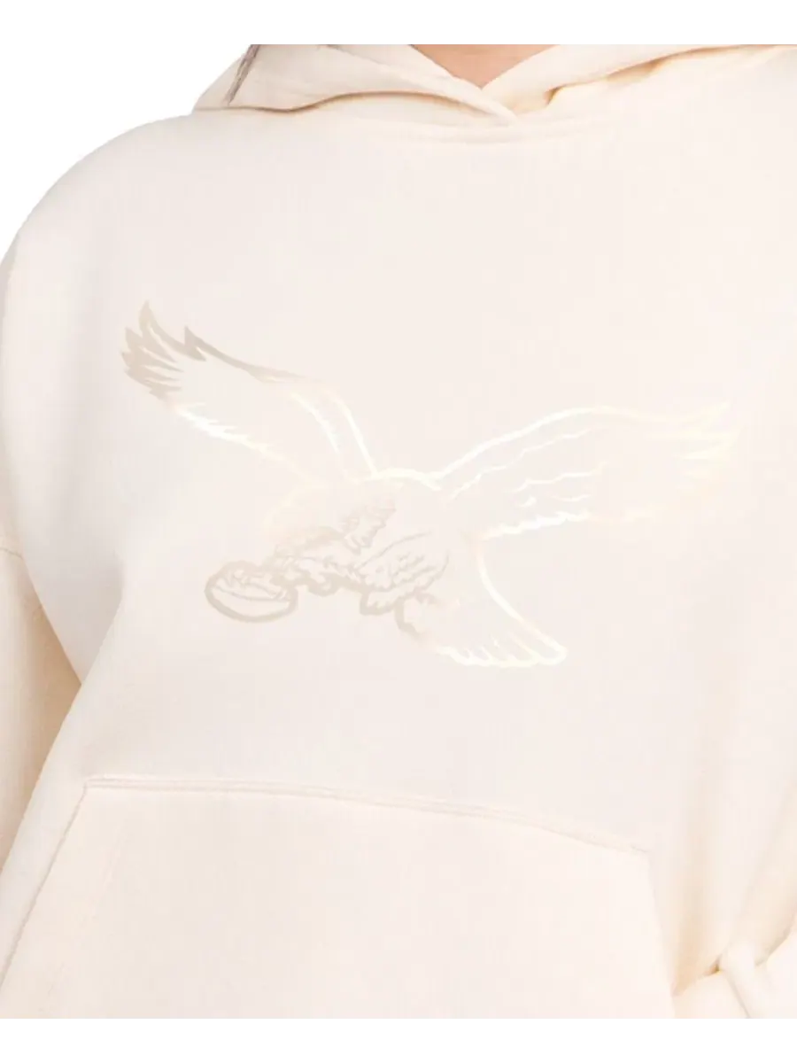 Женский худи свободного кроя с принтом Philadelphia Eagles Pastel Relaxed Starter — изображение 2 из 4, бежевый