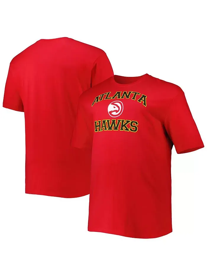 Мужская футболка Atlanta Hawks Big and Tall Heart and Soul красного цвета Profile — изображение 1 из 1