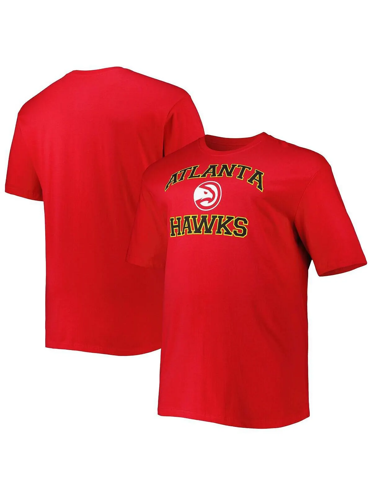 Мужская красная футболка Atlanta Hawks Big and Tall Heart and Soul Profile — изображение 1 из 1, красный
