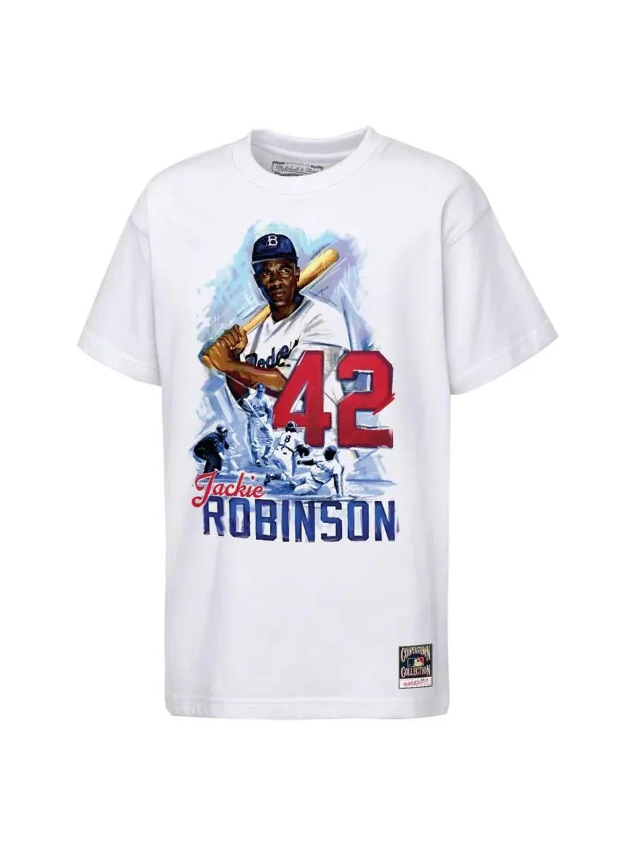 Футболка с принтом Jackie Robinson Legacy Mitchell & Ness — изображение 2 из 3, белый