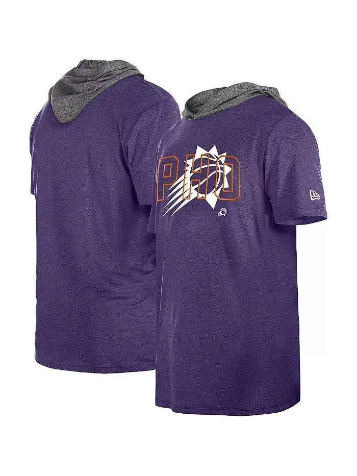 Мужская фиолетовая футболка с капюшоном Phoenix Suns Active New Era — изображение 1 из 2