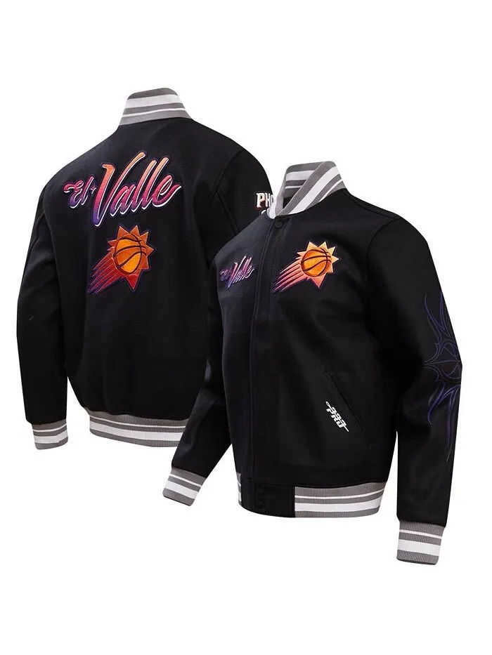 Мужская университетская куртка с молнией во всю длину Black Phoenix Suns 2023/24 City Edition Pro — изображение 1 из 4