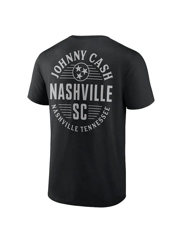 Мужская черная овальная футболка с логотипом Nashville SC Johnny Cash Fanatics — изображение 3 из 3, черный