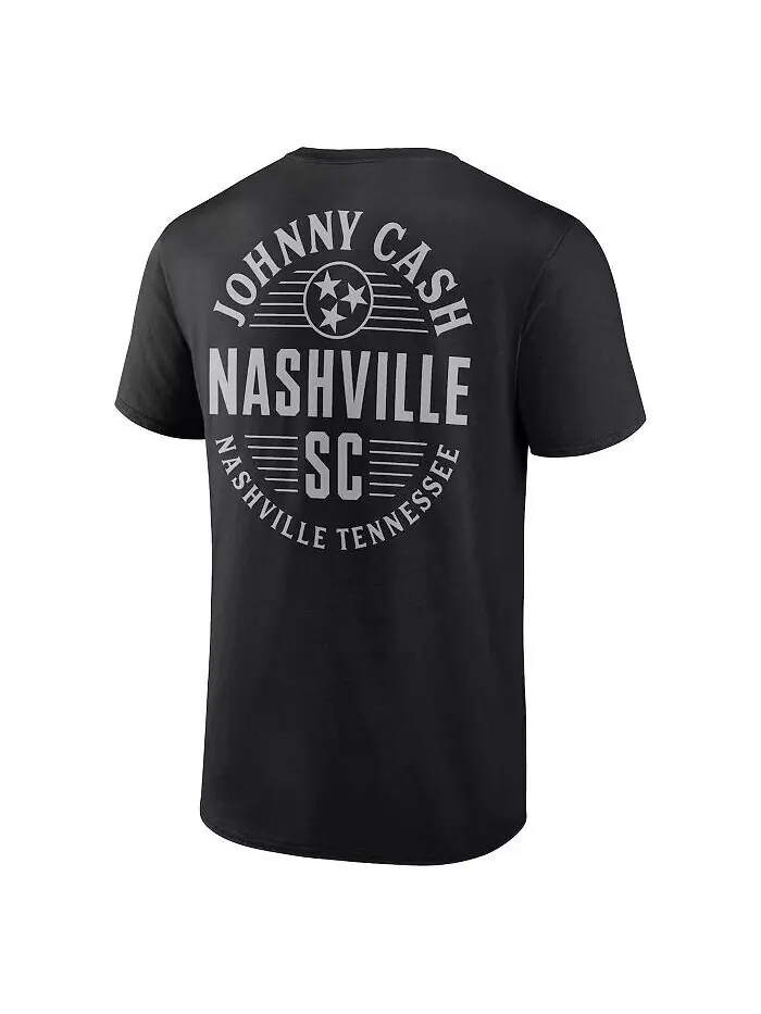 Мужская черная овальная футболка Nashville SC Johnny Cash Fanatics — изображение 3 из 3