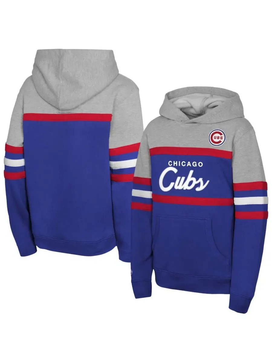 Худи-пуловер с капюшоном Chicago Cubs Mitchell & Ness — изображение 1 из 4, серый